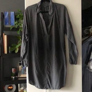 Gypsy 05 Silk Tunic Dress in Botanical gray ombré